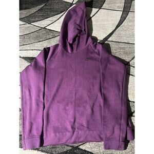 Nike Sportswear Tech Fleece Hoodie Women's XL Purple Pullover Sweater Solid